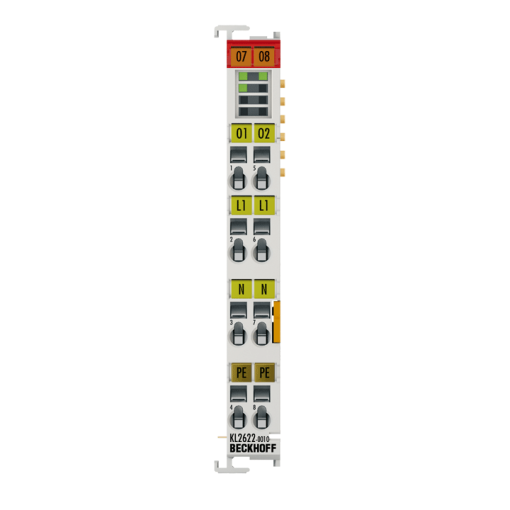 KL2622-0010 | Bus Terminal, 2-channel relay output, 230 V AC, 30 V DC, 5 A, contact-protecting switching, without power contacts