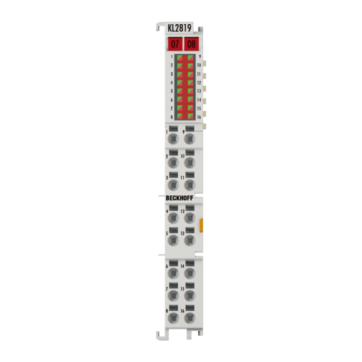 KL2819 | Bus Terminal, 16-channel digital output, 24 V DC, 0.5 A, with diagnostics