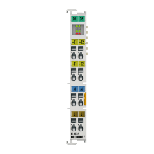 KL3132 | Bus Terminal, 2-channel analog input, voltage, ±10 V, 16 bit, differential, high-precision