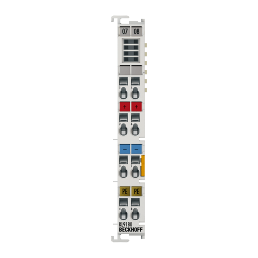 KL9180 | Potential distribution terminal, 2 x 24 V DC; 2 x 0 V DC, 2 x PE