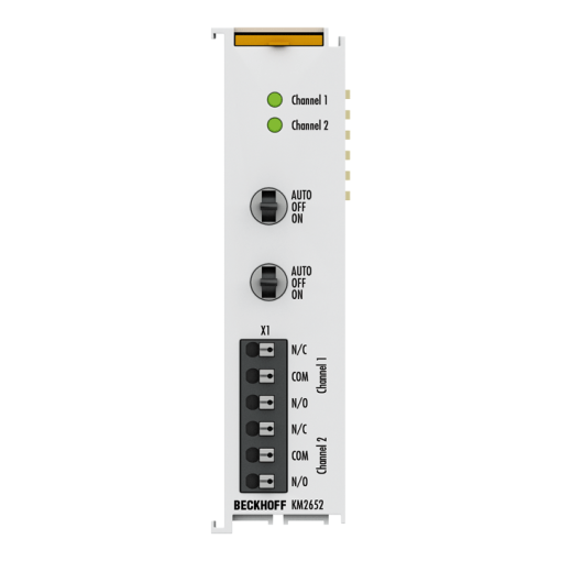 KM2652 | Bus Terminal module, 2-channel digital output, 230 V AC, 6 A, manual/automatic operation