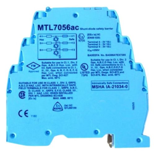 MTL7056AC | MTL Instruments | Isolated Safety Barrier (Stop Production. New Replacement : MTL7756AC 3 Channel Barrier With RTD / THC Input)