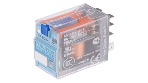 Releco PCB Mount Power Relay, 24V dc Coil, 6A Switching Current, DPDT