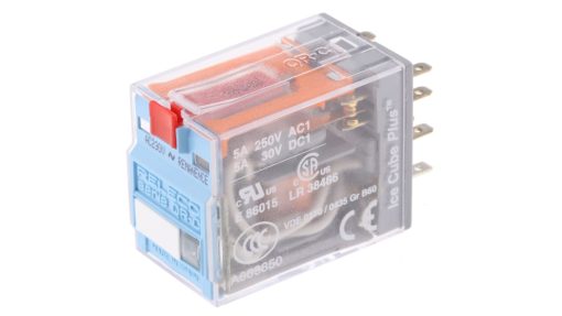 Releco Plug In Latching Power Relay, 230V ac Coil, 5A Switching Current, DPDT